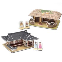 모또 한국의 전통가옥 기와집 초가집 3D입체퍼즐 만들기
