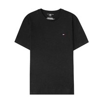 타미힐피거 크루 반팔티 블랙 남자 여자 반팔 티셔츠 면티 09T4135-001