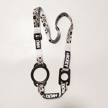2 in 1 실리콘 물병 스트랩 홀더 어깨끈 가방 파우치 주머니, 02 미키 마우스 블랙, 2개