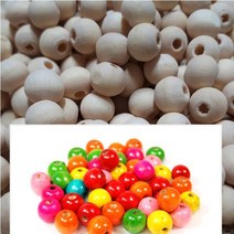 나무구슬(50g/8~40mm)/나무원목구슬/우든볼/우드비즈, 나무구슬-나무색-무구멍, 16mm