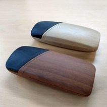 휴대용 고급 인조가죽 우드 안경집 보관파우치 케이스