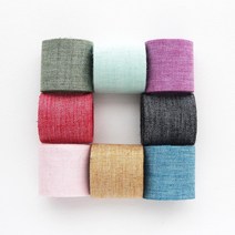 포시즌 린넨 리본 폭4cm 리본공예 DIY재료 린넨재질 리본끈, 퍼플7(purple)