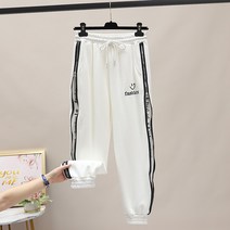 캐쥬얼 운동 여성 디자인감각 사이드지퍼 조거팬츠 가을 하이웨이스트 날씬해 보이는 눈길을 끄는 츄리닝바지 2455461864