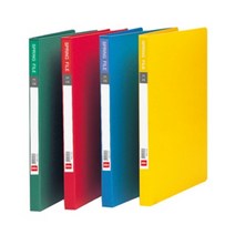 컬러 스프링 바인더 책철 화일철 클리어 화일 정부 문서 파일 서류 정리 파일철 1매 상철 두꺼운 펀치리스 문서철 파일집 철 종이 커버, 색상, 적색(405013)