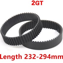전동 컨베이어 벨트 자바라 롤러 컨베어 콘베어 너비 6mm 10mm 고무 GT2 드라이브 톱니 2GT 폐쇄 루프 타이밍 길이 300-390mm, [01] 6mm, [08] 360mm, 1개