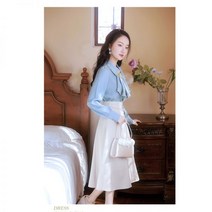 중세시대 개화기 의상 빅 넥 리본 브로치 유럽풍 소녀 빈티지 투피스