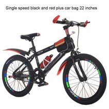 어린이 자전거 산악 610 세 남아 및 여아 적용 가능한 탄소강 프레임 2023 인치, blackandred22 inches