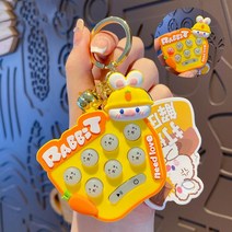 만화 토끼 승마 오리 고퍼 기계 열쇠 고리 선물 귀여운 재미있는 동물 병아리 인형 교육용 감압 완구, 02 02