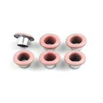 6mm 금속 구멍 와셔 가죽 공예 수리 그로멧 라운드 아이 링 신발 가방 의류 벨트 모자 100 세트, Pink