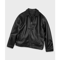 BLACK MOMENT 비건레더오버핏 싱글 레더 라이더 자켓 _BLACK VEGAN LEATHER OVERFIT SINGLE RIDER JACKET_BLACK YE