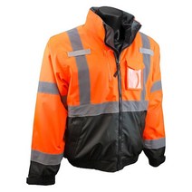 Radians SJ210B-3ZOS-2X 쓰리인원 디럭스 Hi-Viz 봄버 재킷 2XL, XX-Large, Safety Orange