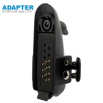 위키토키 무전기Baofeng UV-9R 플러스 토키 워키 어댑터 M 타입 2 핀 Motoluola GP88 헤드셋 마이크 액세서, 01 Black
