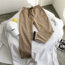 LAPPSTER 남성 블랙 하라주쿠 격자 무늬 바지 2022 일본 스트리트 웨어 배기 스웨트 팬츠 5 색 빈티지 캐주얼 바지131190