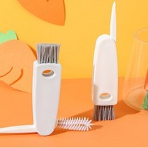 보온병 텀블러 입구 틈새솔 세척브러쉬 실리콘 패킹 제거 청소솔, 화이트