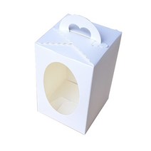 선물포장 수건 타올상자 투명창 화이트 선물상자 창문 접이식 작은 미니 흰색손잡이 종이상자, 화이트창박스