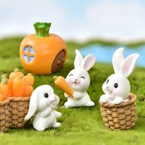 이숨 다육이 화분 추가상품 피규어 분갈이매트 분갈이 키트 DIY, 당근 토끼 7종 세트, 1개