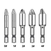 마모된나사풀기 야마 볼트 나사 백탭 빽탭 역탭 5개/대 손상된 나사 추출기 드릴 비트 세트 벗겨진 깨진 볼, 02 silver no box
