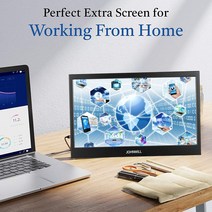 11.6 "휴대용 모니터 1920X1080 게임 호환 컴퓨터 ps4 스위치 xbox 한 노트북 전화 라즈베리 파이, 02 11.6 - Leather Case