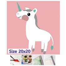 고급캔버스 아이방 침실꾸미기 피포페인팅 유니콘 세트 집콕놀이 미술수업