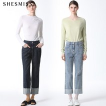 쉬즈미스 롤업 일자핏 데님 팬츠 택가격 178000원