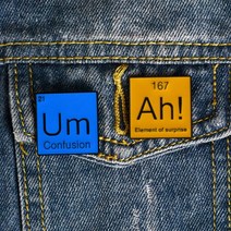 화학수업교구 원소모형 보석 만화 화학 주기적 원소 브로치 학생 트렌드 배지 성분 핫