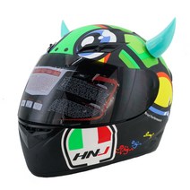 오토바이 헬멧 튜닝 악마뿔, 레드