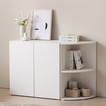 아씨방가구 레귤러 수납장 1100 수납장+코너장, 화이트