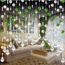 암막 블라인드 종이 콤비 창문형 크리스탈 유리 구슬 커튼 럭셔리 거실 침실 창 문 웨딩 장식 구슬 커튼 배경 장식 용품, b