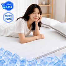 아리엘노 냉감패드 쿨매트 여름 냉감 침대패드, 화이트 쿨매트