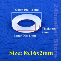 유수분리기I.D 2~16mm O.D 5~32mm Food Grade Silicone Gasket High Temperature Resistance Seal Ring Wat, 07 8x16x2mm_02 20 Pieces