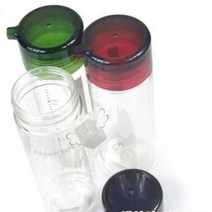 에씨클레오 투명한 용기로 내용물 확인이 편리한 간장병 300ml 소스병 E-247691, 레드 1개