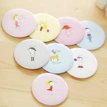 민스리빙 예쁜 원형 손거울 거울, 1개, 원형손거울