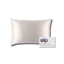SLIP 슬립 실크 킹 베개 커버(20 x 36) 수면 주름 방지, White, Queen (20 x 30 Inch)