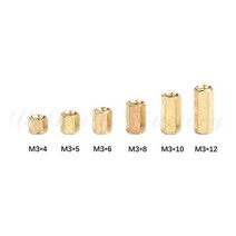 50PCS M3 Hex Nut Spacing Screw Female Brass Threaded Pillar PCB Motherboard Standoff Spacer 4mm/5mm/, [01] 4mm, [01] M3