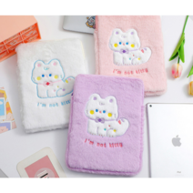 아이패드 11인치 10.5인치 10.2인치 고양이 3종 파우치 케이스, 화이트