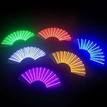 원격조종 LED 접이식 부채 1pcs 전통부채 야광부채