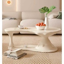 거실 테이블 좌식 화이트 디자인 크림 모던 티테이블, 단일상품-옵션사진참조