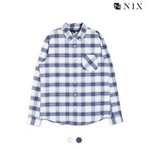 [NIX]남)코튼폴리 체크 버튼다운 셔츠(FNOECSL101P)