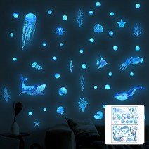 메이스 달 포인트 인테리어 스티커 시트지 벽지 야광스티커 유아 시트벽지 벽 창문 유리창, 바다 여행 스티커