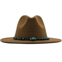 남성페도라 중절모 모자 여성페도라 여성중절모 Wool fedoras new for women 와이드 브림 펠트 모자 여성 트위드 화이트 재즈 캡 여성 에메랄드 장식 겨울 우아한