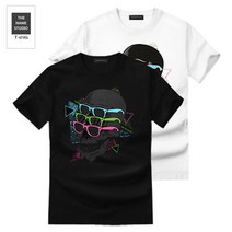 더네임스튜디오 유니크한 디자인 반팔티 해골안경 M~4XL 빅사이즈 티셔츠