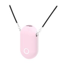 QDY 침실 사무실 아이를 위한 휴대용 목걸이 미니 음이온 발생기, 5.95cmx3.2cmx2.2cm, ABS, 분홍색
