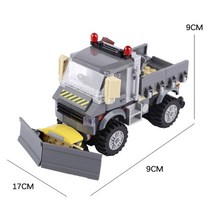 소형트렉터 MOC 시티 엔지니어링 차량 빌딩 블록 피규어 지게차 트럭 트랙터 미국 스피드 보트 제설기 모델 자동차 벽돌 DIY 완구 선물, 9.보라색