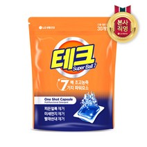 LG 생활건강 테크 수퍼볼 캡슐세제 리필 30입, 30개입, 1개
