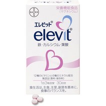 ELEVIT 일본 산부인과 추천 엽산 1일 3정 30일분 임산부 필수, 1개, 90 알 (x 1)