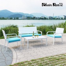 체어센스 마리나 야외 테이블 쇼파 의자 2인 4인 6인 세트 벤치 마당 베란다 테라스 옥상 카페 펜션, 그레이 테이블 소