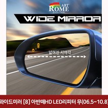 와이드미러 (8) 아반떼HD LED리피터 무(06 5~10 8) 와이드미러/한신와이드미러/사각지대보조미러/사이드미러/백미러/사이드미러커버와이드백미러, 단일 차종