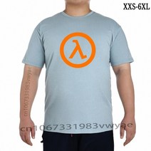 카운터 뉴카운터 스트라이크 하프 라이프 로고 비디오 게임 남성용 블랙 티셔츠 사이즈 3XLMen 상의, 05 Men Haze blue_09 4XL