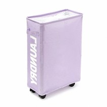 햇빛몰제휴품 틈새빨래바구니 좁은 세탁바구니 빨래수거함 퍼플