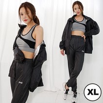 제이피플 -땀복집업세트 남여공용 트레이닝바지 츄리닝 요가복 조거 밴딩와이드